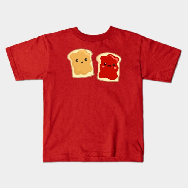 pbj (strawberry) Kids T-Shirt by mystudiocreate